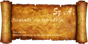Szatmáry Adrián névjegykártya