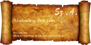 Szatmáry Adrián névjegykártya