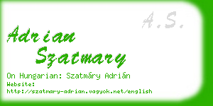 adrian szatmary business card