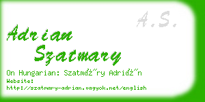 adrian szatmary business card